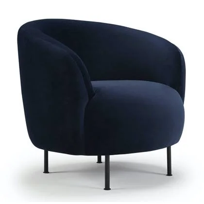 Kragelund Gran Fauteuil Donkerblauw Cirkel-Poot