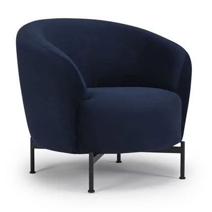 Kragelund Gran Fauteuil Donkerblauw X-Poot