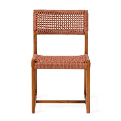 Kuwana Cinnamon Weave Outdoor Eetkamerstoel - Amber Wood