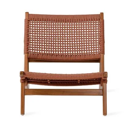 Kuwana Cinnamon Weave Outdoor Fauteuil - Amber Wood