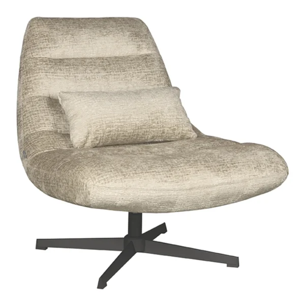 LABEL51 Draaifauteuil Nox Elegance stof - Beige
