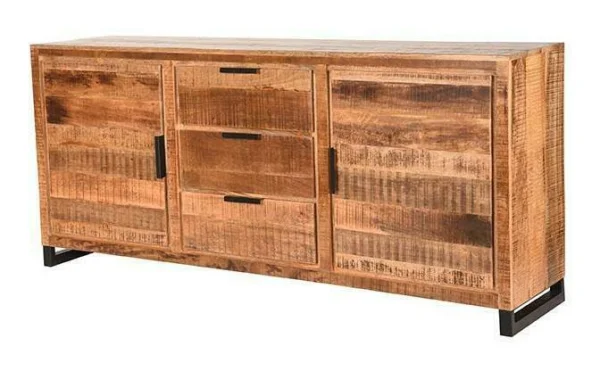 LABEL51 Dressoir Glasgow Mangohout, 190cm - Rough