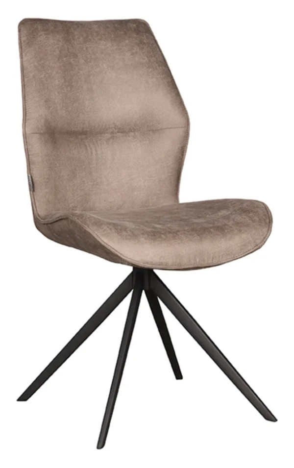 LABEL51 Eetkamerstoel Comfy Micro suede - Taupe