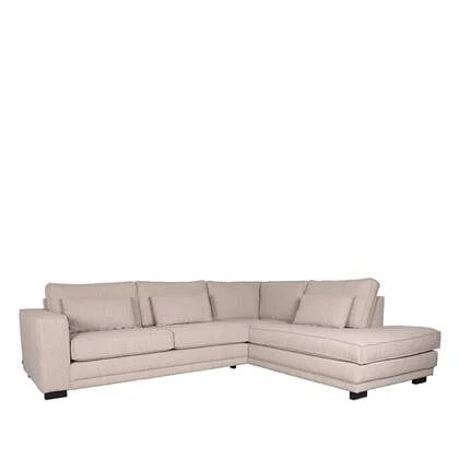 LABEL51 - Hoekbank Novano Rechts - Naturel Boucle - Zwart Hout