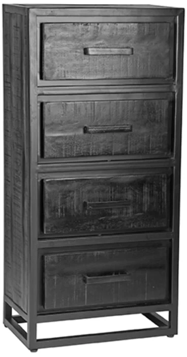 LABEL51 Ladenkast Chili Zwart Mangohout, 105 x 50cm