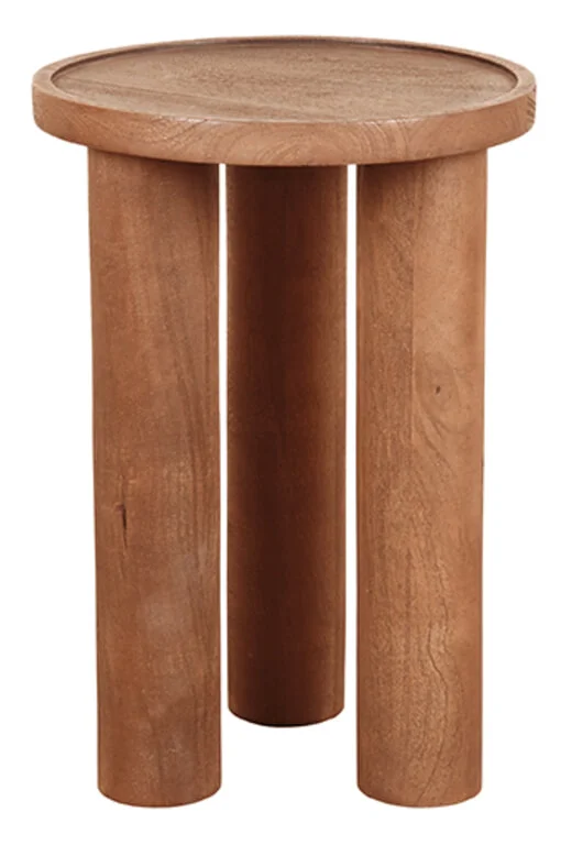 LABEL51 Ronde Bijzettafel Elly Mangohout, 42cm - Naturel