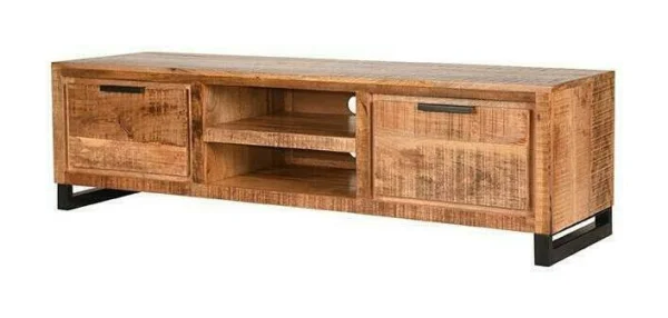 LABEL51 TV-meubel Glasgow Mangohout, 160cm - Rough
