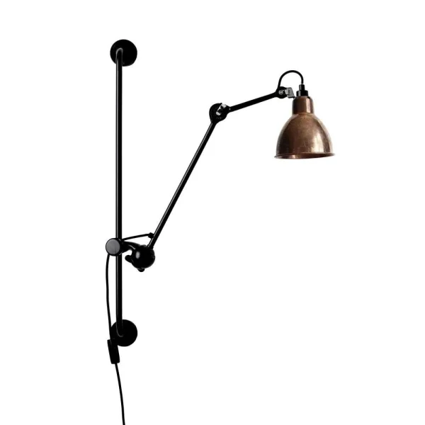 Lampe Gras - 210 Wandlamp Zwart/Raw Koper/Wit Lampe Gras