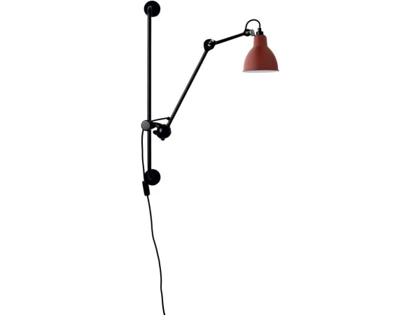 Lampe Gras - 210 Wandlamp Zwart/RoodLampe Gras