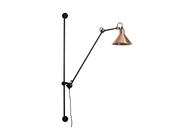 Lampe Gras - 214 Wandlamp Conic Zwart/Raw Koper/Wit Lampe Gras