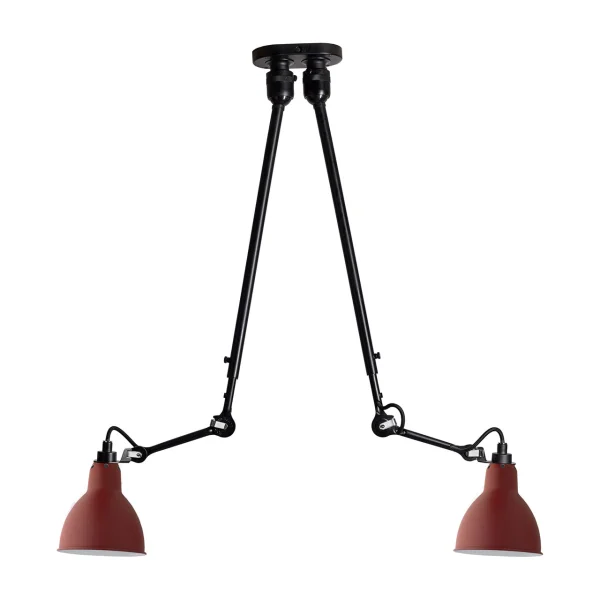 Lampe Gras - 302 Dubbel Plafondlamp Rood Lampe Gras