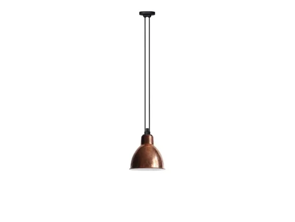 Lampe Gras - 322 XL Hanglamp Round Raw Copper/White