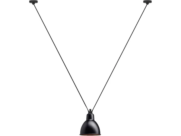 Lampe Gras - 323 L Hanglamp Round Black/Copper Lampe Gras