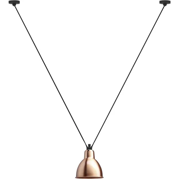 Lampe Gras - 323 L Hanglamp Round Copper Lampe Gras