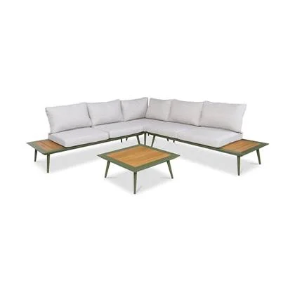 Lanterfant Loungeset Willem | Aluminium | Groen | 5 personen