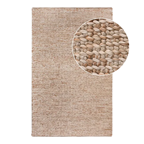 Laurens handgeweven jute vloerkleed naturel - 200 x 300 cm