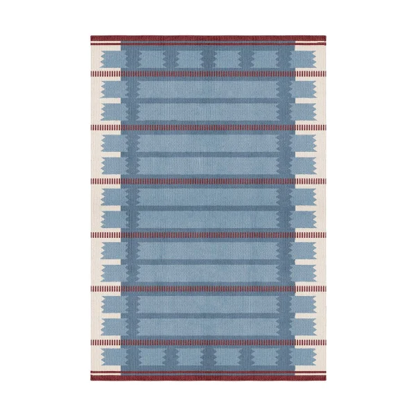 Layered Röllakan Iris wollen vloerkleed Petrol, 200x300 cm