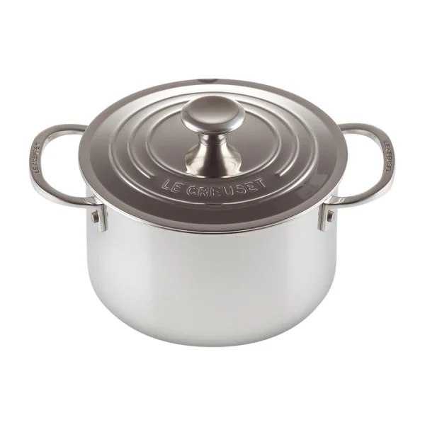 Le Creuset Signature 3-Ply diepe braadpan met deksel 2,8 l