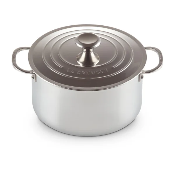 Le Creuset Signature 3-Ply diepe braadpan met deksel 6 l