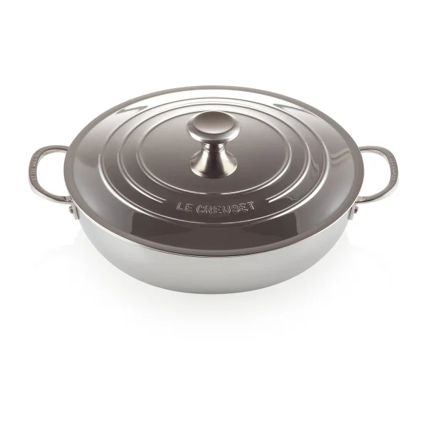 Le Creuset Signature 3-Ply lage braadpan met deksel 4,8 l