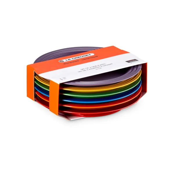 Le Creuset Signature steengoed ontbijtbord 6-delig Rainbow