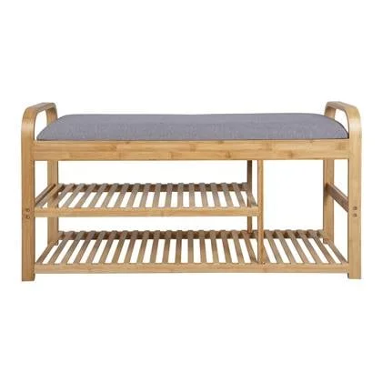 Leitmotiv Arch Double Shelf Bank - Grijs