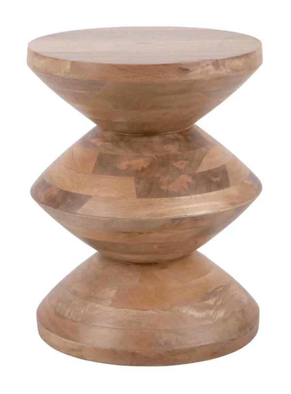 Leitmotiv Bijzettafel Totem Mangohout, ø35cm - Naturel - Rond