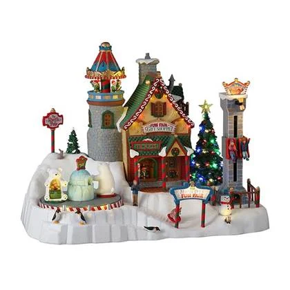 Lemax - &apos;North Pole Fun Fair&apos; - Verlichte attractie met animatie &