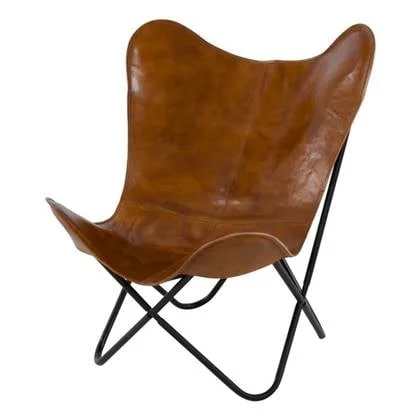 Lesli Living - Buffalo vlinderstoel cognac