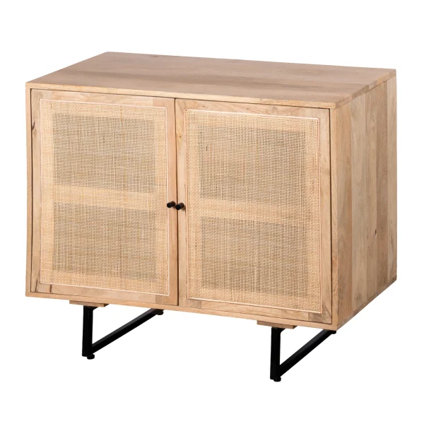 Lewis & Loft Dressoir Lucas - Met 2 deuren - FSC®-gecertificeerd mangohout - Rotan - Naturel