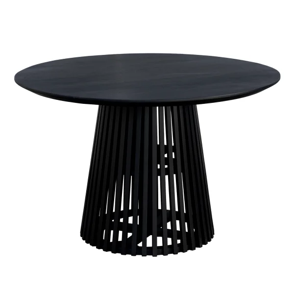 Lewis & Loft Eettafel Levi - Rond - FSC®-gecertificeerd mangohout - Ø120 cm - Zwart