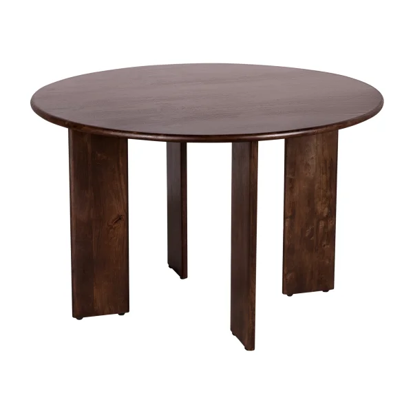 Lewis & Loft Eettafel Lila -Rond ⌀120 - FSC®-gecertificeerd mangohout - Walnoot bruin