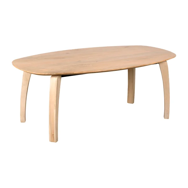 Lewis & Loft Eettafel Luna - FSC®-gecertificeerd mangohout - Deens ovaal - 180x100 cm - Naturel