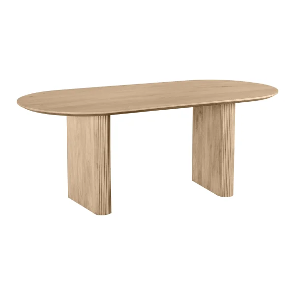 Lewis & Loft Eettafel Lynn - Ovaal - FSC®-gecertificeerd mangohout - 200x90 cm - Naturel