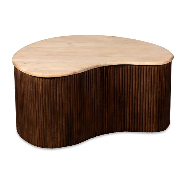 Lewis & Loft Salontafel Lena - Organische vorm - Maat L - FSC®-gecertificeerd mangohout - Bruin