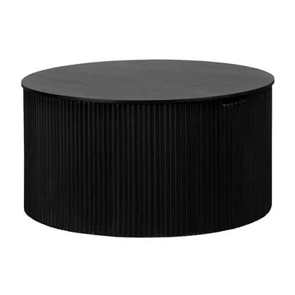 Lewis & Loft Salontafel Lonne - FSC® mangohout - Rond ⌀70 - Zwart