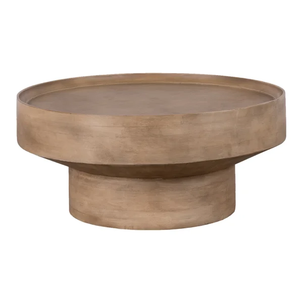 Lewis & Loft Salontafel Luus - FSC®-gecertificeerd mangohout - Rond ⌀80 cm - Mat bruin