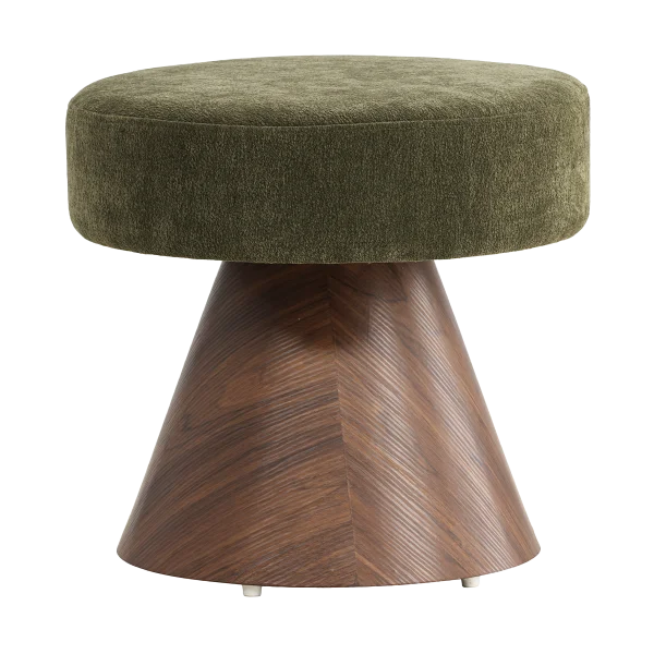 Lexi ronde poef donkergroen - Ø 48 cm