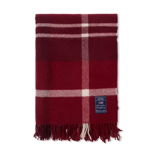 Lexington Checked Recycled plaid 130x170 cm Rood-wit