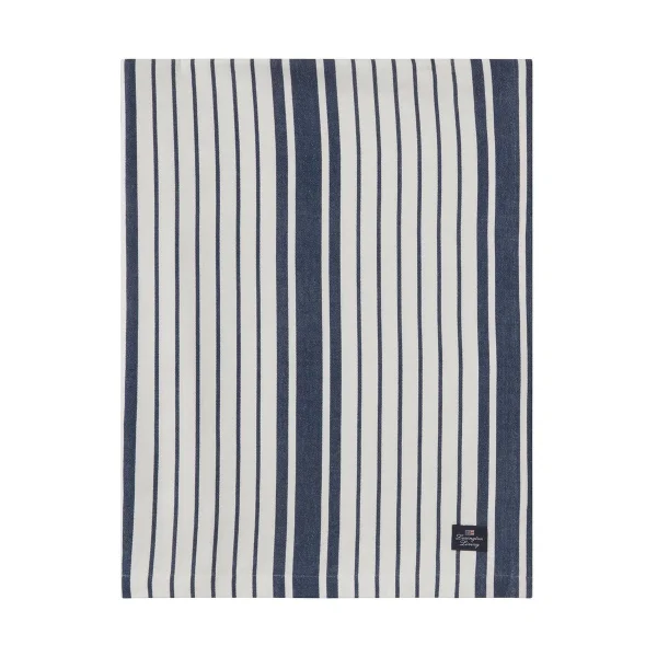 Lexington Striped Organic Cotton tafelkleed 150x250 cm Navy