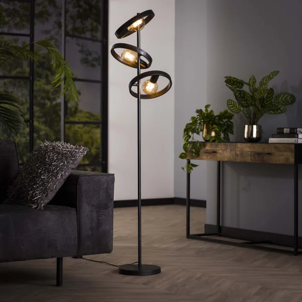 LifestyleFurn Vloerlamp Homer - Charchoal