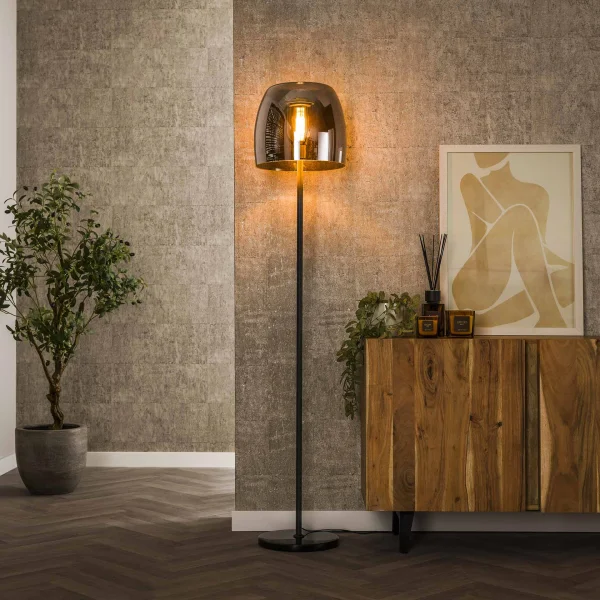 LifestyleFurn Vloerlamp Rift 170cm - Smoke Grey