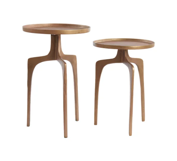 Light & Living Bijzettafel Pano Set van 2 stuks - Brons - Rond