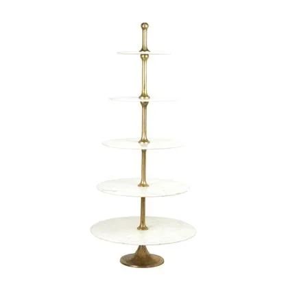 Light & Living - Etagere VERMENTINO - Ø79x175cm - Wit