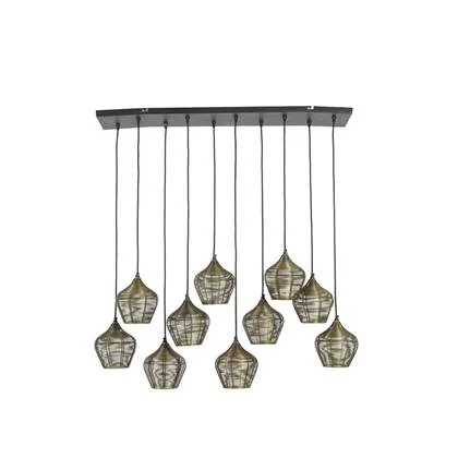 Light & Living - Hanglamp ALVARO - 120x25x29.5cm - Brons