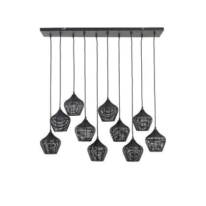 Light & Living - Hanglamp ALVARO - 120x25x29.5cm - Zwart