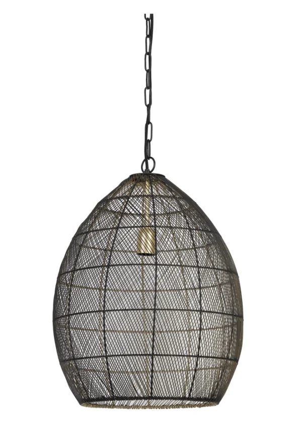 Light & Living Hanglamp Meya 40cm - Zwart