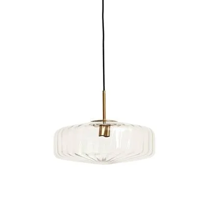 Light & Living - Hanglamp PLEAT - Ø40x17cm - Helder