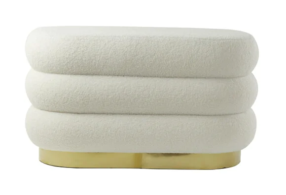 Light & Living Hocker Lyall Teddy - Crème