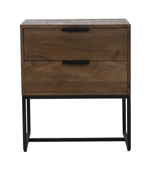 Light & Living Nachtkastje Meave, hout donker bruin - Bruin,Hout